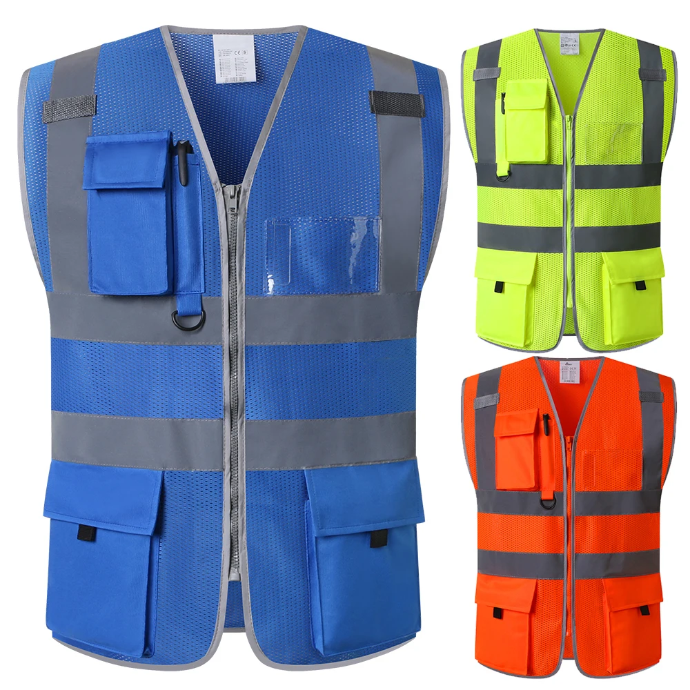 READY STOCK Hi Vis Vest Reflective Protective Clothing Equipment Safety Vest High Visibility Mens Clothing