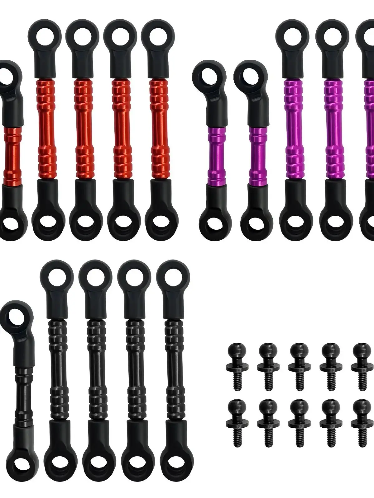 Ensemble de liens métalliques en aluminium pour Losi Micro b et Losi Micro t, pièces de mise à niveau, accessoires pour voiture Rc 1/24 1/28