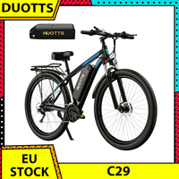 DUOTTS C29 Electric Bike 750W Motor 29 inch Tire Dual 48V 15Ah Battery 50km/h Max Speed Electric Mountain Bike with Rear Rack