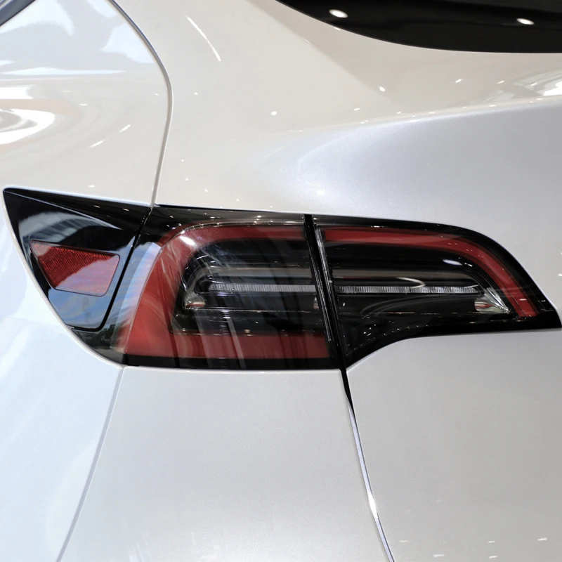 

Rear Headlamp Car Styling Sticker For Tesla Model 3/S/Y Headlamps TPU Smoked Black taillight Protector Film accessories
