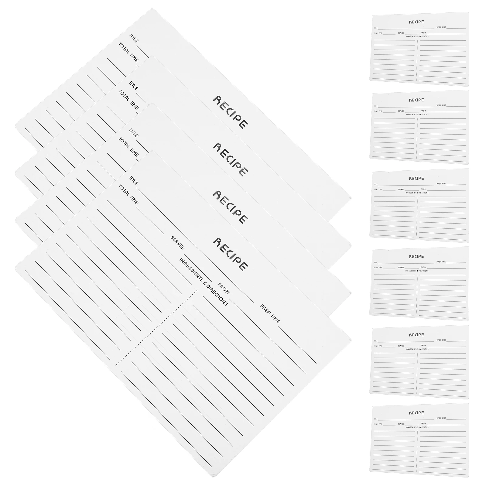 

50pcs Blank Recipe Cards Double-Sided Smooth Writing Surface Long-Lasting Food Note Cards For Wedding Bridal Shower Kitchen