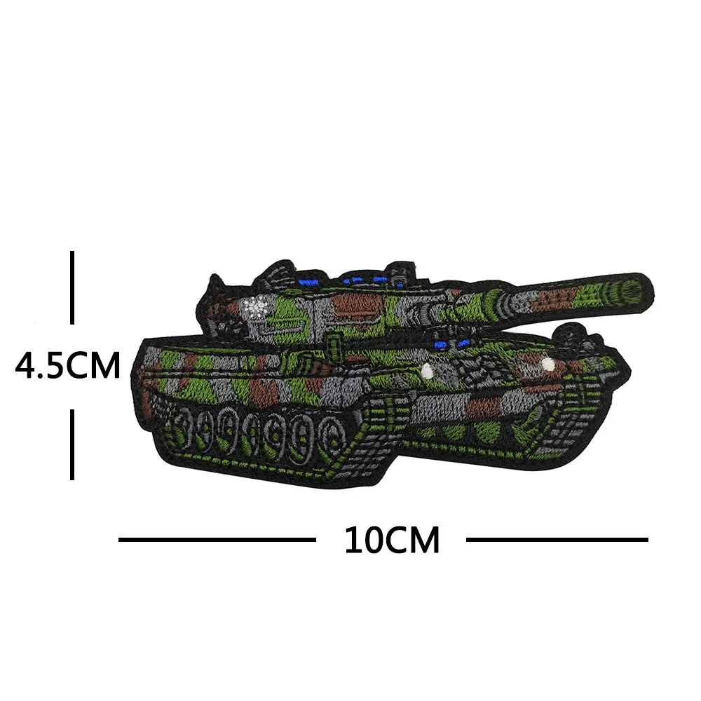 Taktischer Panzer-Aufnäher – Bradley/Abrams (USA), Leopard2 (DE), Merkava (IL), Armata (RU), VT (CN) – Klebender Magic-Tape, Braun-Grün – Detail 12