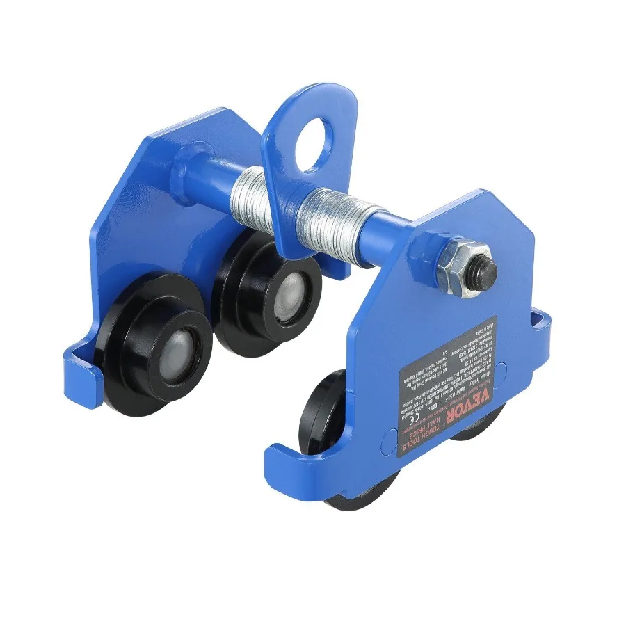 

Manual Trolley 1100 lbs 0.5 Ton Load Capacity Push Beam Trolley with Dual Wheels Adjustable for IBeam Flange Width 2.5 to 5.5