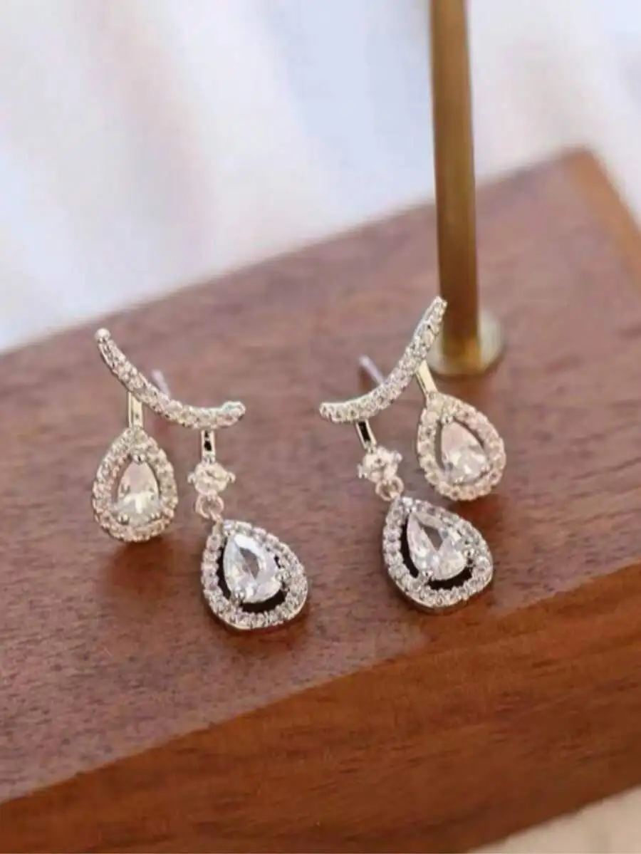 

Elegant Water Drop Shaped Drop Earrings For Wedding Engagement Party