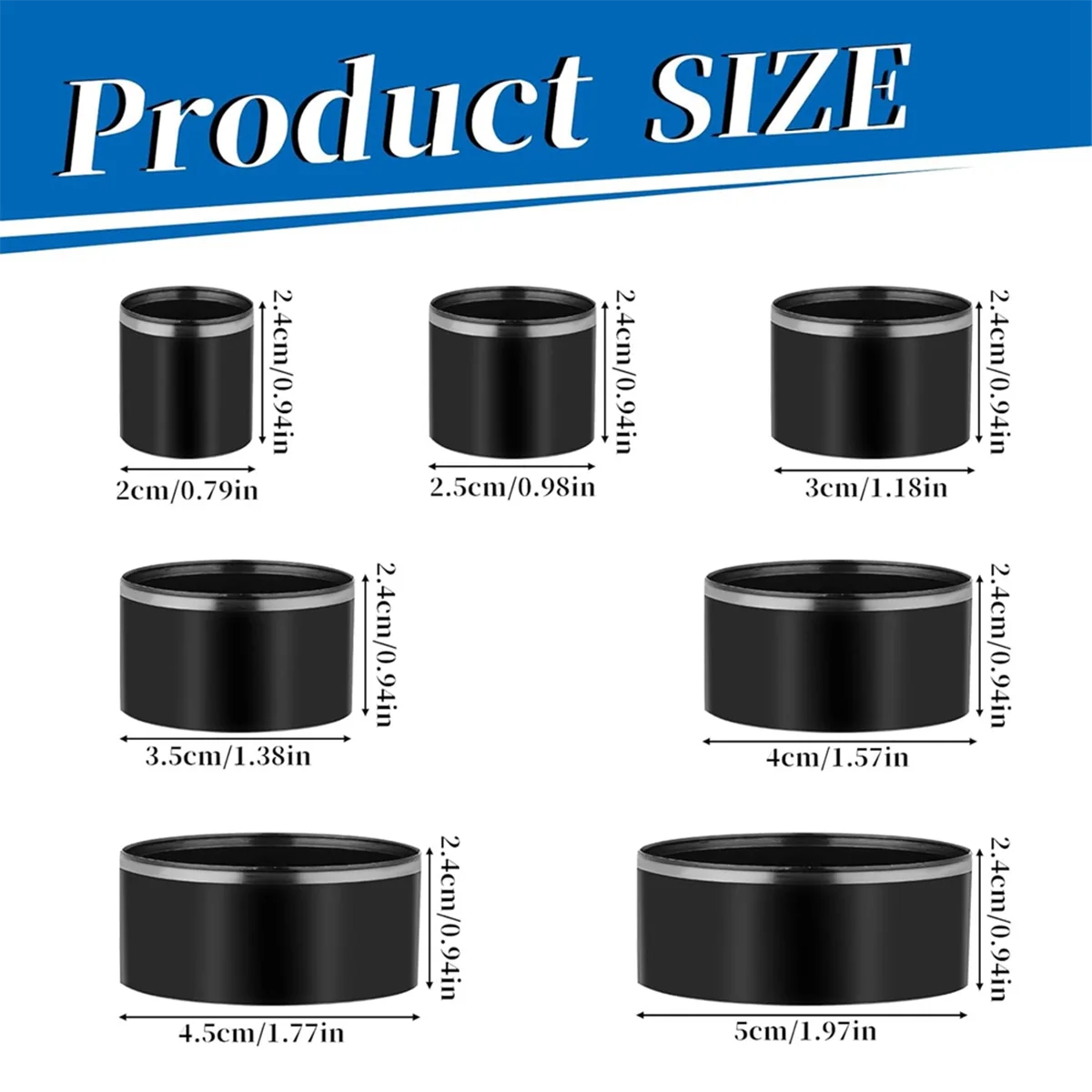 7 Sizes Hole Punch Set Leather Circle Cutter Tool Set Round Hole Punch 20mm - 50mm Hollow Punch Cutter Tool Set LYZ