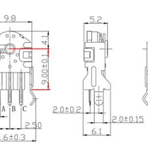 TTC revolving coding with hole brand, gold wheel, 7mm, 8mm, 9mm, 10mm, 11mm, 12mm, 13mm, 14mm, 15mm, 16mm, 1.74mm mouse pc strength, 20-40g 6 Main Rotary Encoder Sales - №6