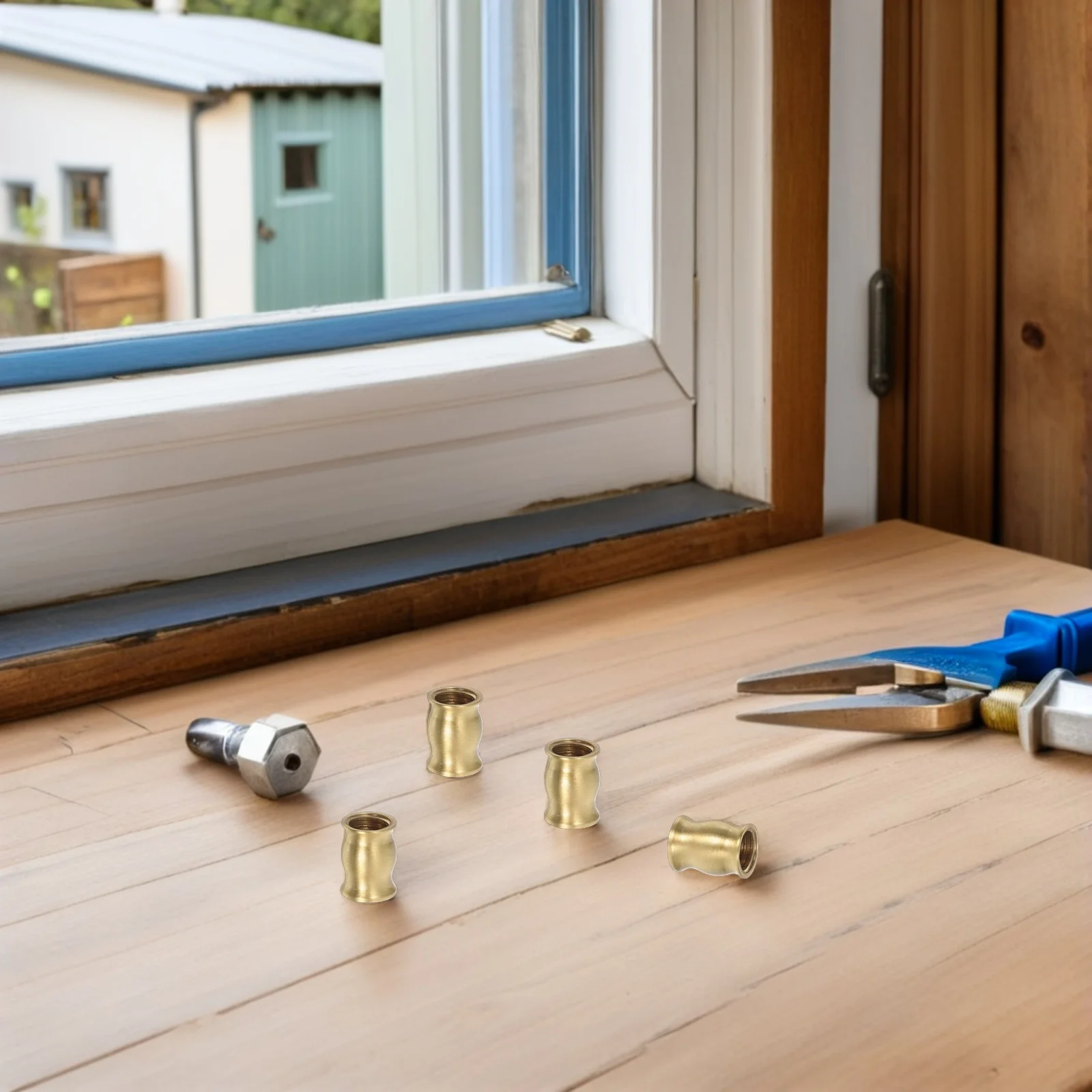 

8Pcs Brass Tray Feet - Solid Brass Elevator Pads for Cutting Boards Display Trays Wooden Boxes Decorative Furniture Home