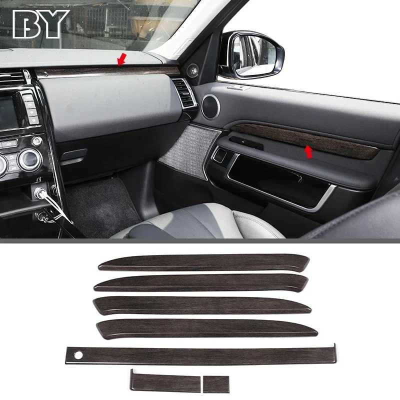 

ABS Car Center Console Dashboard&Door Interior Accessories For Land rover Discovery 5 2017-2022 LHD Dash Decor Panel Sticker