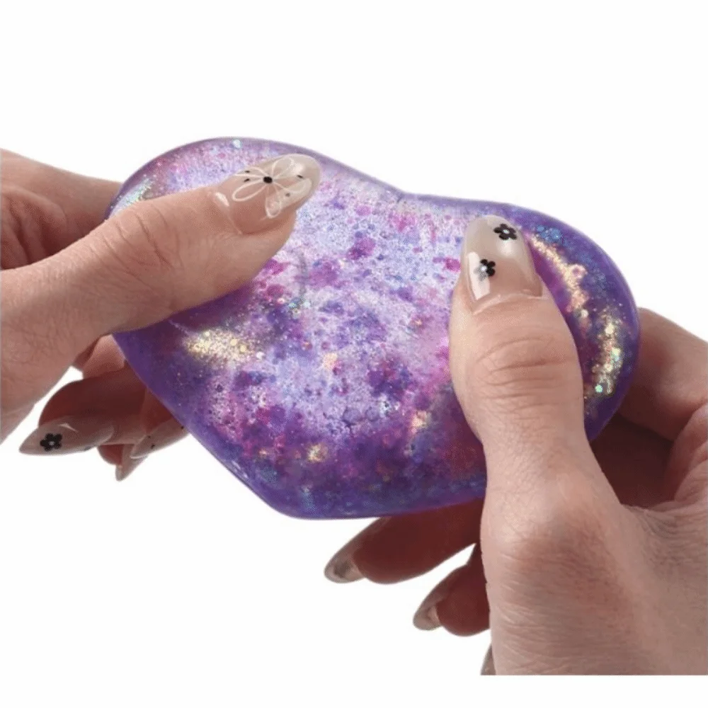 Heart Shape Glitter Squishy Fidget Slow Rebound Soft Core Maltose Sensory Cute TPR Heart Shape Stress Ball Sensory Play