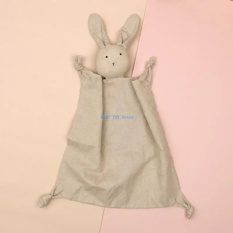 

24BE Baby Towel Cotton Stuffed Cartoon Rabbit Towels Soothe Appease Newborn Soft Comforting Sleeping Toy Gift