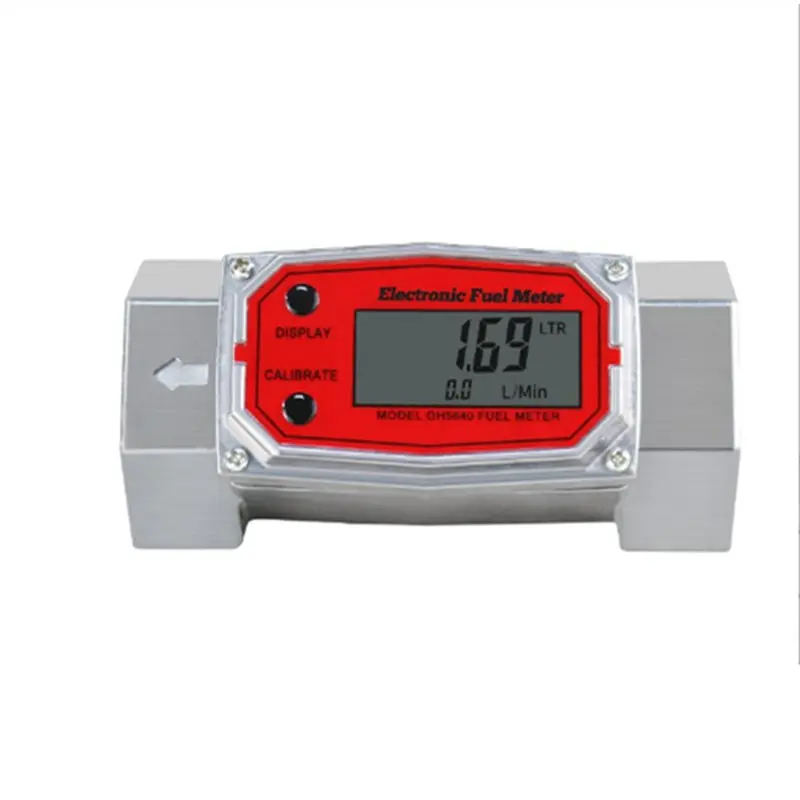 High-Precision 1.5Inch Digital Display Turbine Flow Meter Measuring Fuel For Diesel Water Methanol