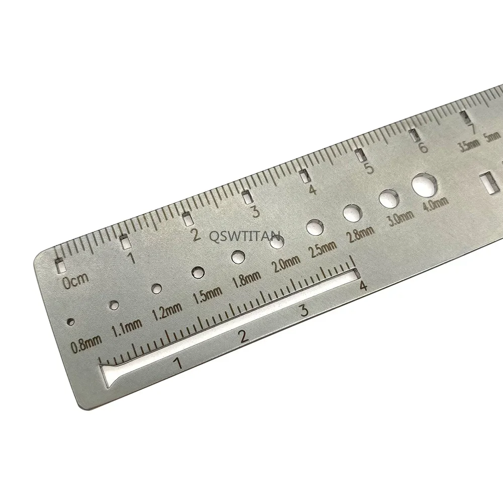 1pc Orthopedic Measuring Ruler for Kirschner Wire Drill Screw Plate Measuring Diameter Tool