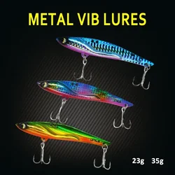 1Pcs Metal Vib Lure 23g 35g Sinking Vibration Bait Metal Jig Spinning Blade Bait Saltwater Swimbait Artificial Fishing Tackle