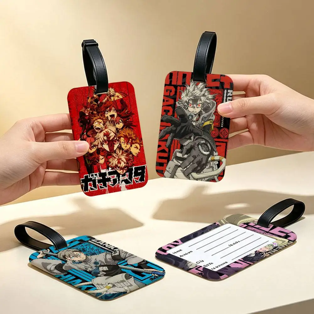 Anime G-Gachiakuta Durable PVC Anti lost Baggage Tag With Info Card Lightweight Luggage Identification Label