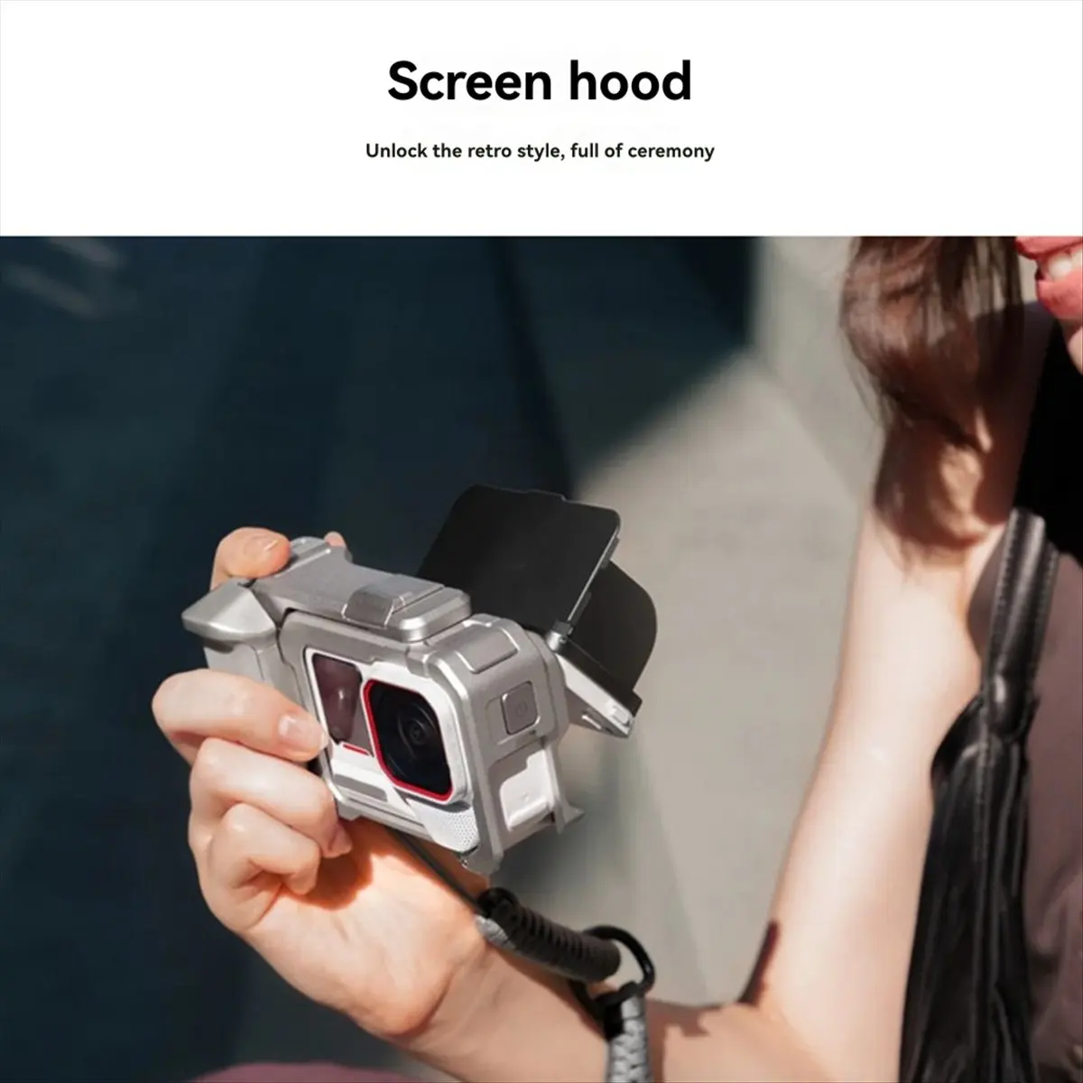 Punctual- Magnetic Screen Hood for Insta360 Ace Pro 2/Ace Pro Screen Hood Stable Unclear Protective Anti-Glare Sun Accessory