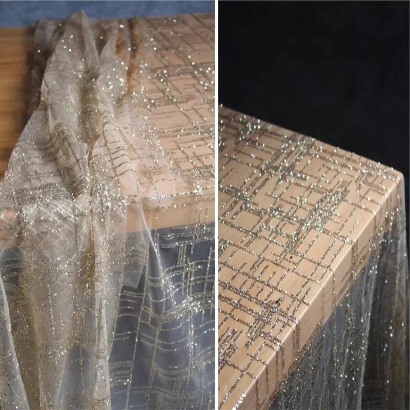 

Stamping Mesh Fabric for Breathable DIY Sewing Dress Live Background Decorative Fabrics Clothing Fashion Wholesale Cloth