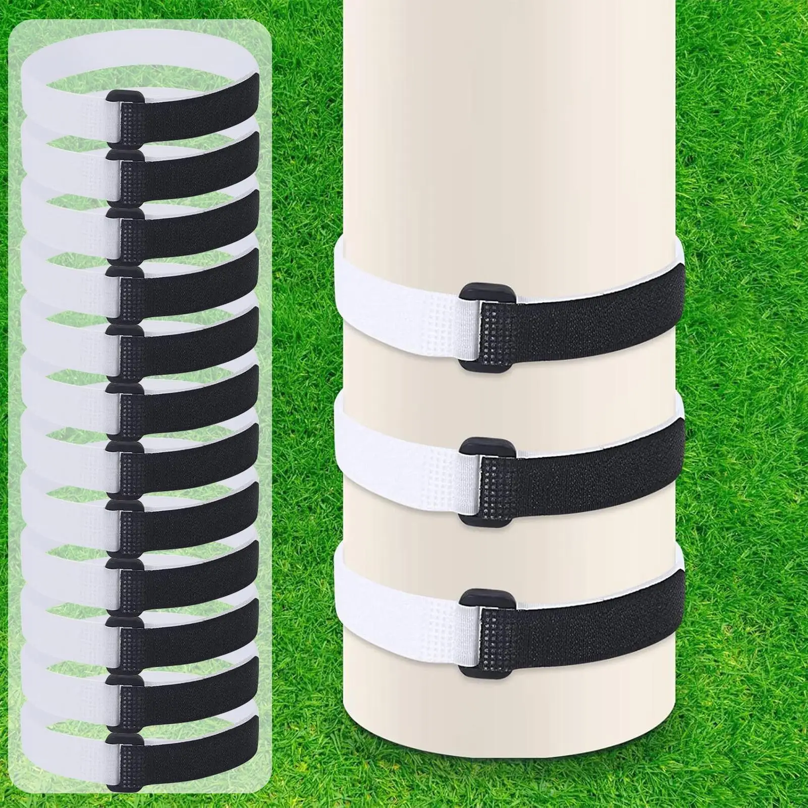 50 قطعة شبكة كرة القدم الأشرطة عقد الكرة وضع صافي العلاقات مستقرة قوي الأشرطة العلاقات للأطفال في الهواء الطلق ملعب الرياضة بنين الصالة الرياضية