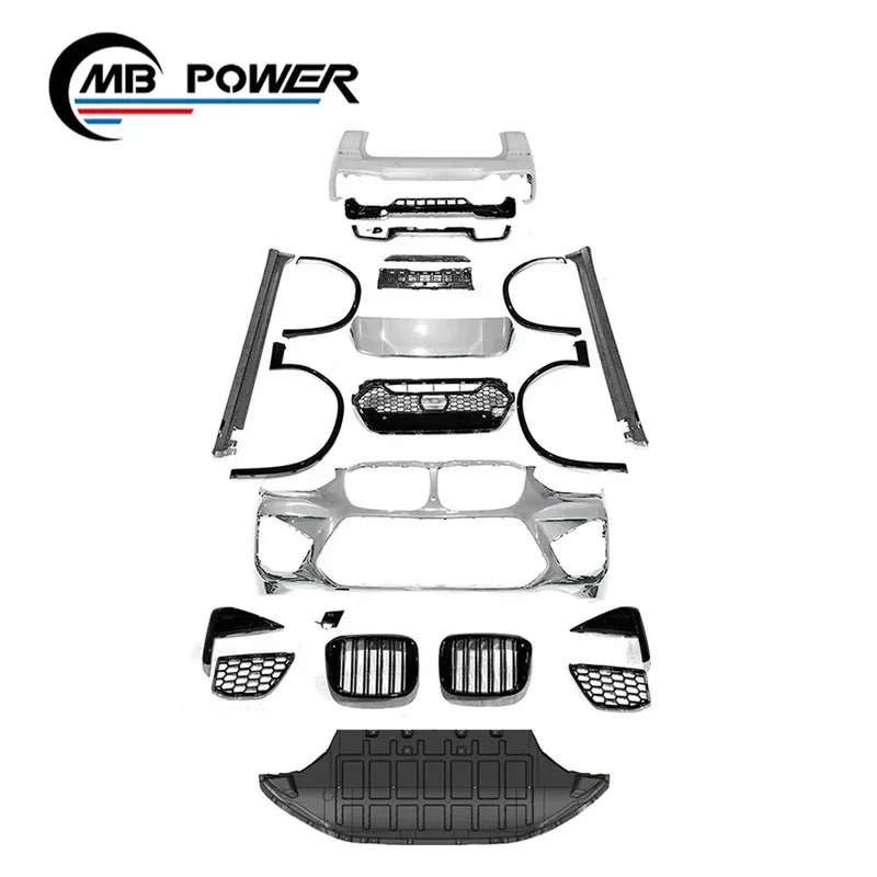 

NEW X3 G01 M Body Kit Fit for BM X3 G01 to M Style Front Bumper Grille Rear Bumper Fenders Roof Spoiler 2019 X