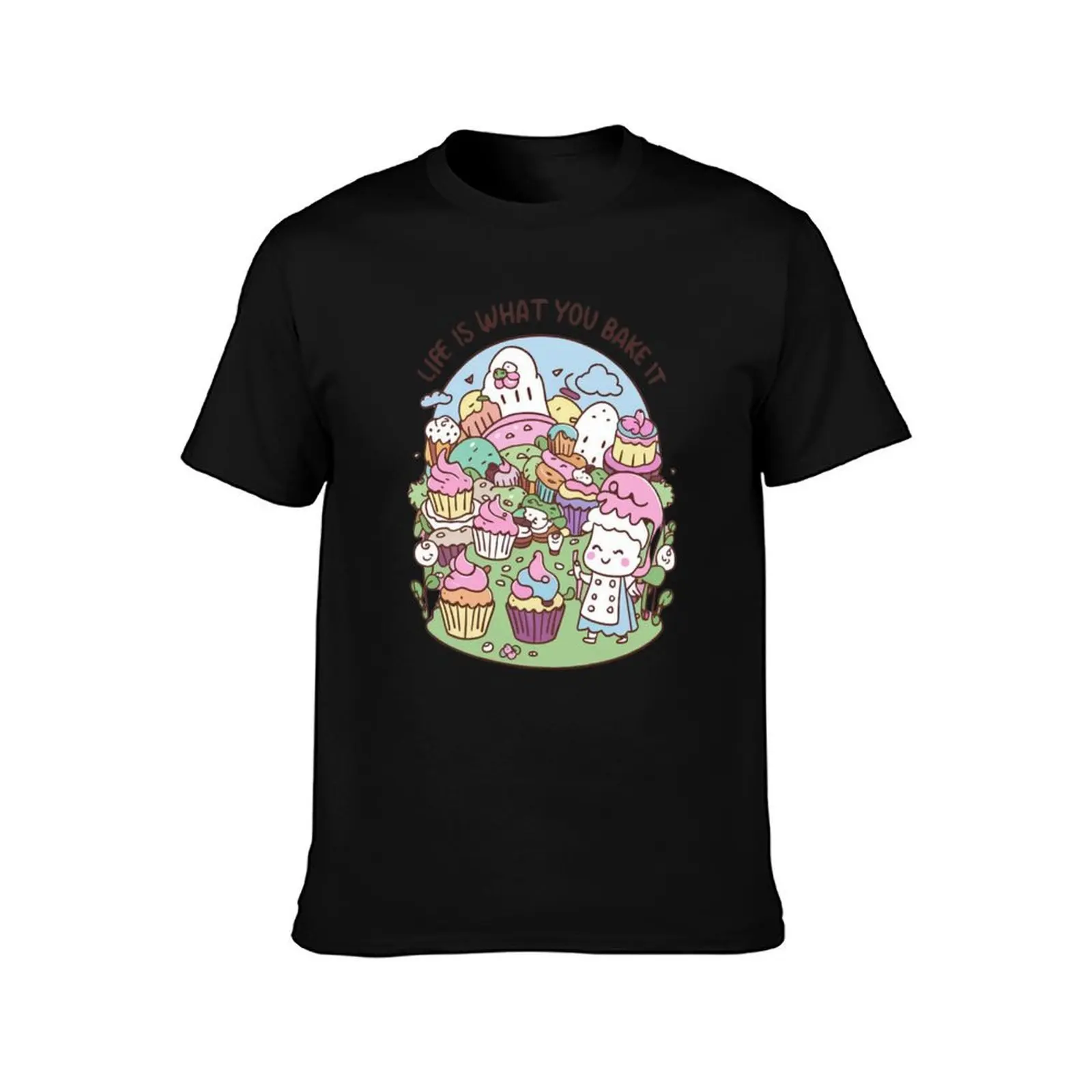 Life is what you bake it - Kawaii T-Shirt Summer Casual Loose T-Shirt