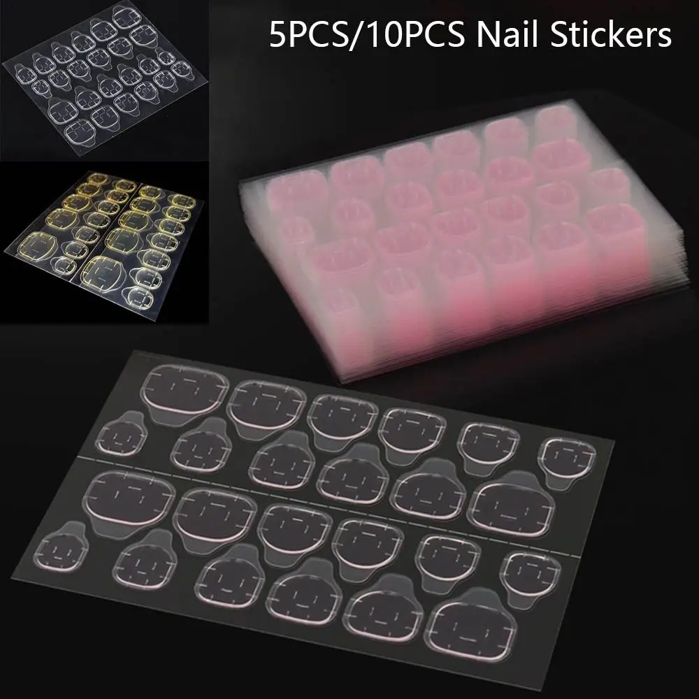Kosmetyczne DIY Przezroczyste Sztuczne Paznokcie Końcówki Dwustronne Naklejki Narzędzie do Przedłużania Taśmy Klejące