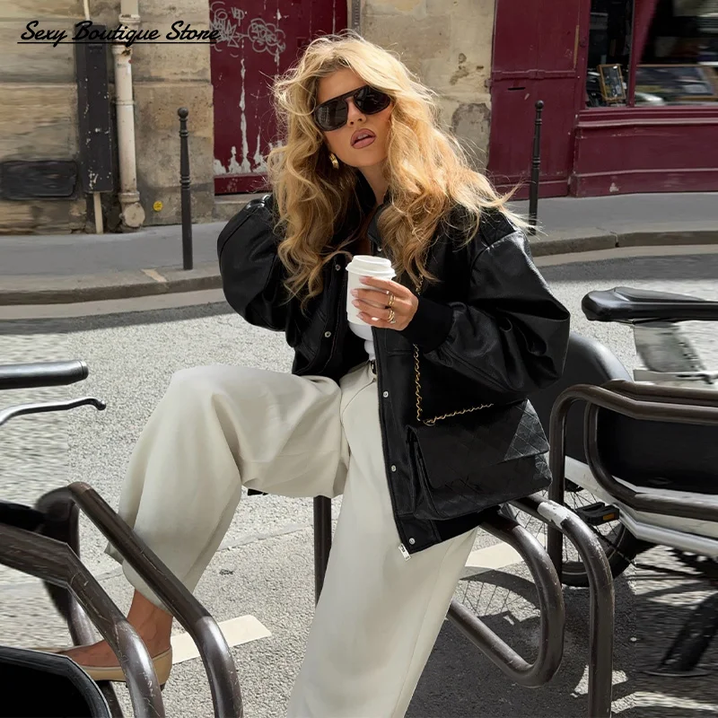 Moda damska Płaszcz dżinsowy Zestawy spodni Długi rękaw Klapa Jednorzędowy Płaszcz dżinsowy Luźne spodnie Vintage 2025 Nowe stroje damskie