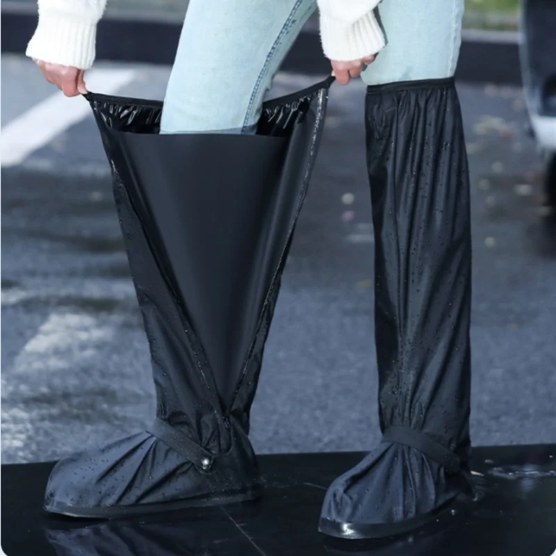 

Высокие водонепроницаемые бахилы 60 см, утолщенные, для велоспорта, непромокаемые, нескользящие, многоразовые, для защиты обуви от дождя, снега и влаги