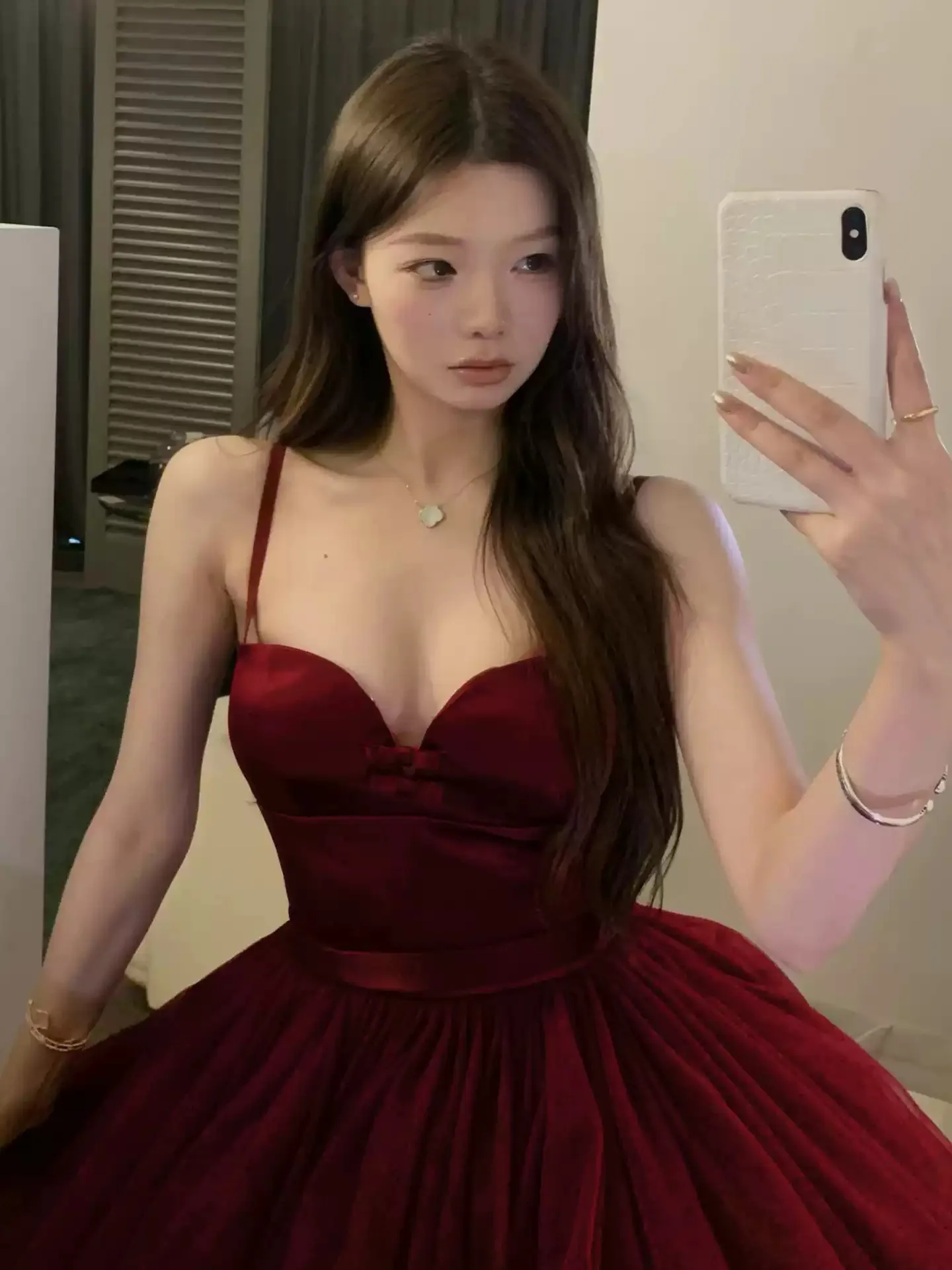 فستان حفلة موسيقية عنابي سباغيتي طول الشاي فستان الحفلات الكرة ثوب سستة / الدانتيل متابعة الظهر فستان الحفلات الصيفية