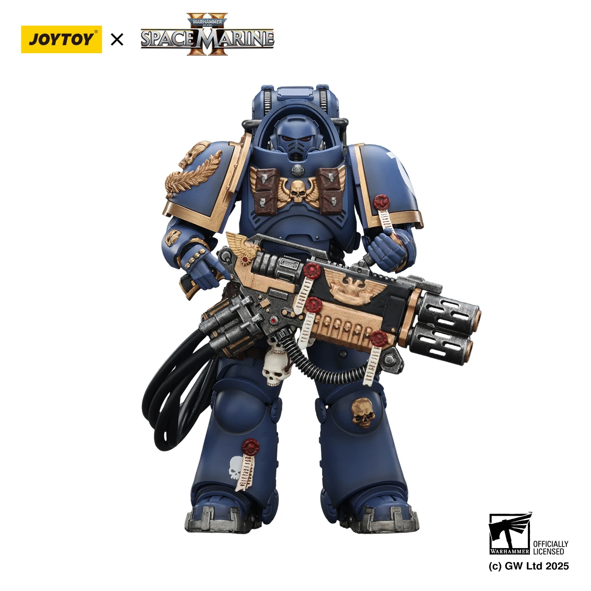 

JOYTOY Warhammer 40K 1/18 Action Figure Ultramarines Heavy Artificer Armor with Relic Multi-Melta Anime Military Model