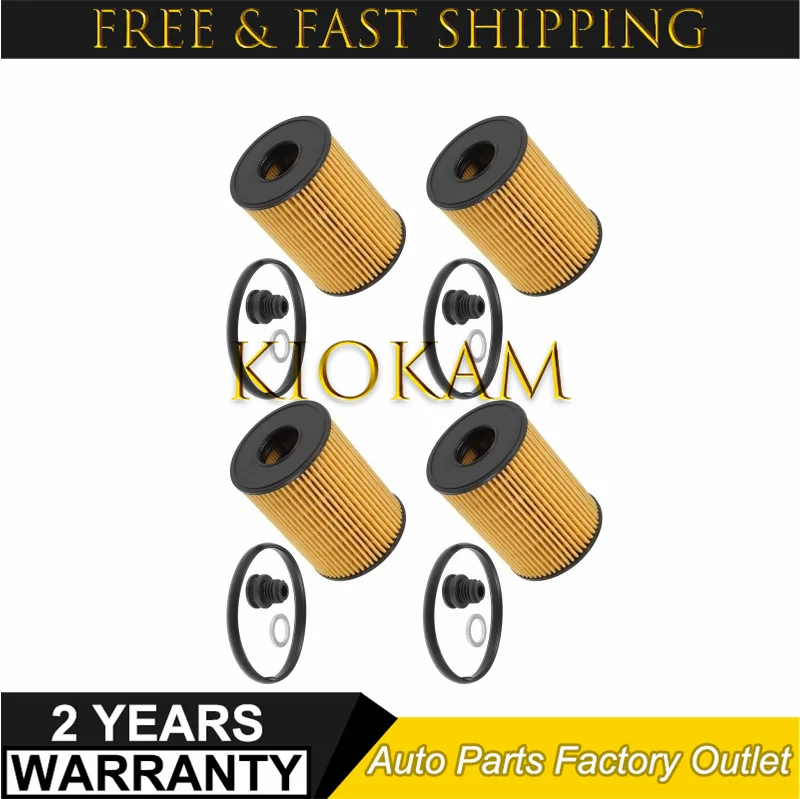 

4 шт. для Hyundai Sonata Tucson Santa Fe KIA 2,5 л, комплект масляного фильтра двигателя 26350-2S000 263502S001 26350 2S001 100514 2100514