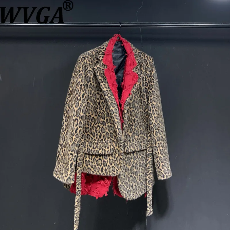 WVGA Autumn winter New Men Tide Printed Turn-Down Collar Blazer Niche Chic Casual Non-Korean Version Fake 2 Pieces Jacket W18799