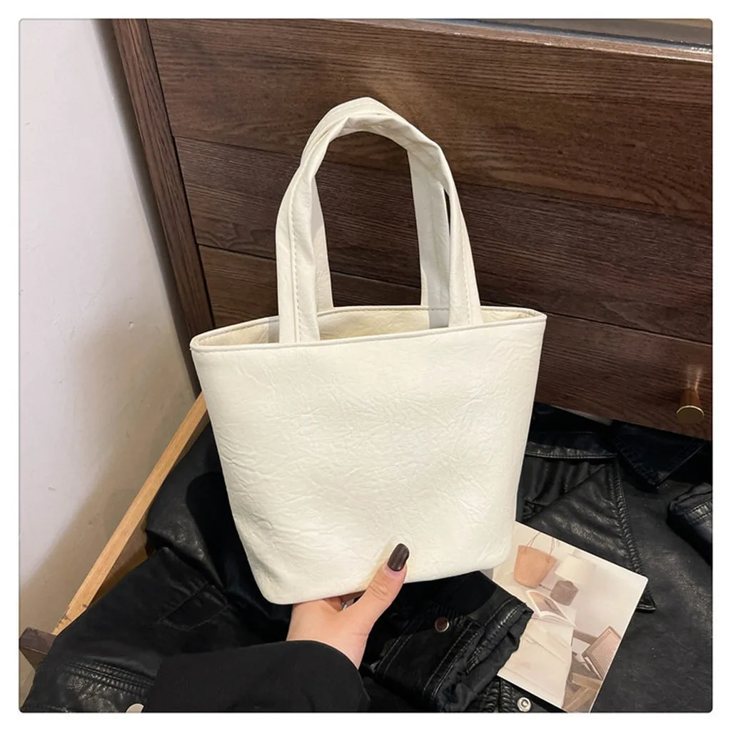 

2026 New Vintage Leather Lazy Style Bucket Bag Personality Handbag Outdoor Commuting Women's Bag Fashionable Popular Design