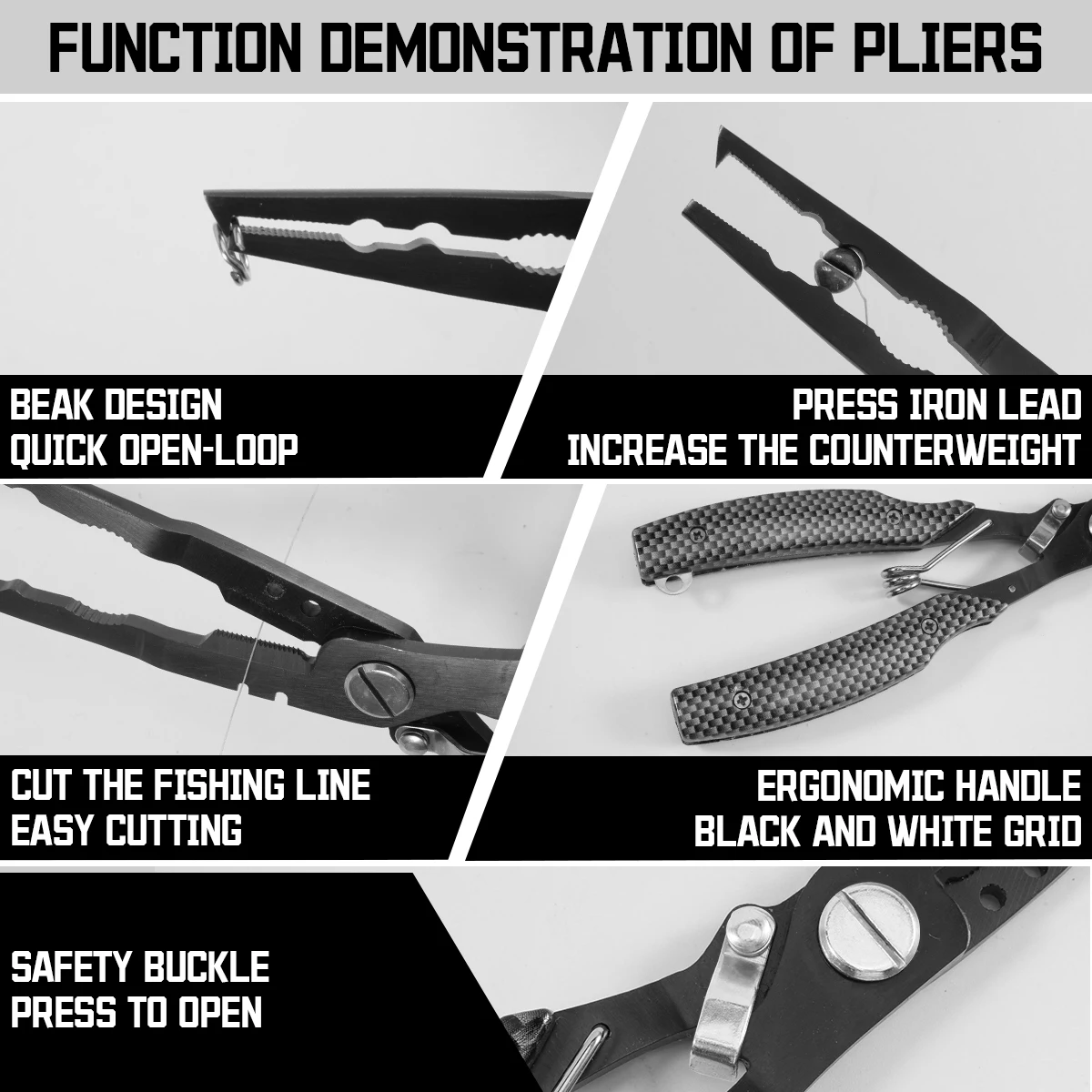 RALERA Multifunctional Fishing Pliers Stainless Steel Lure Pliers Hook Remover Line Cutter Split Ring Opener With Lanyard Sheath Se699367c129e4643b5e74215760506e3R