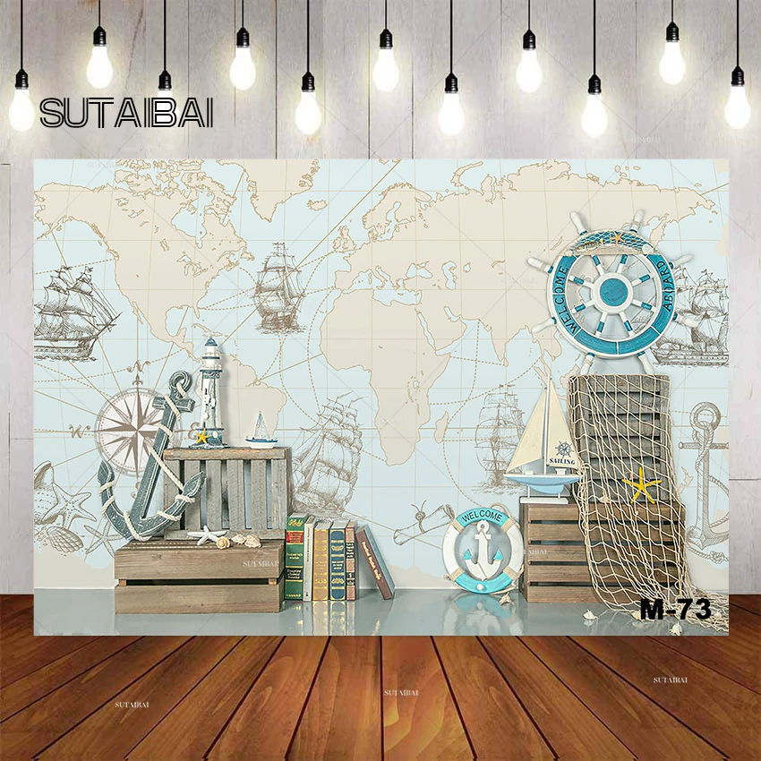 Mapa del mundo de dibujos animados nostálgicos Retro, pared de fondo personalizada, gran mural verde, Fondo de papel de pared para RUTA de quartoSailing