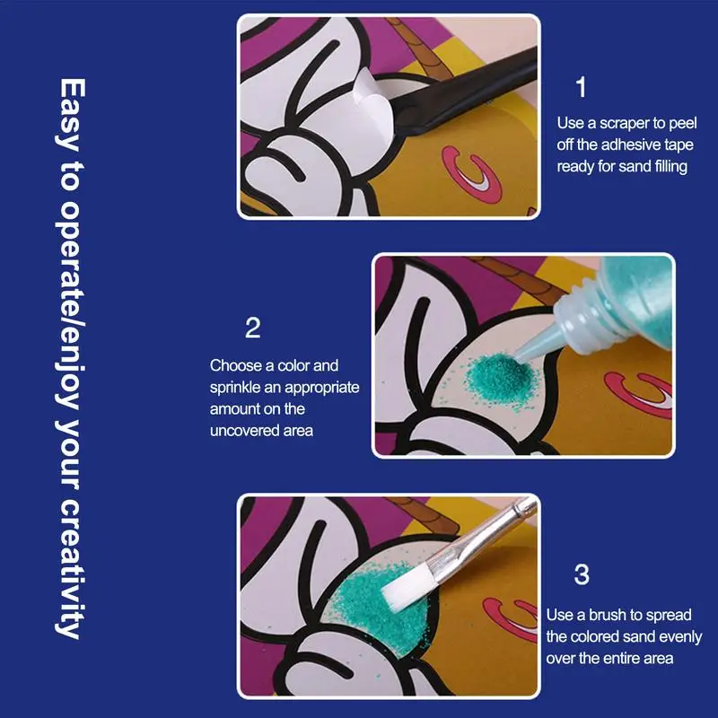 Sand Art Pictures Kit Sand Art Activity Kit Assorted Sand Painting Picture Cards 12 Colors Sand Painting Art Kit For Kid's