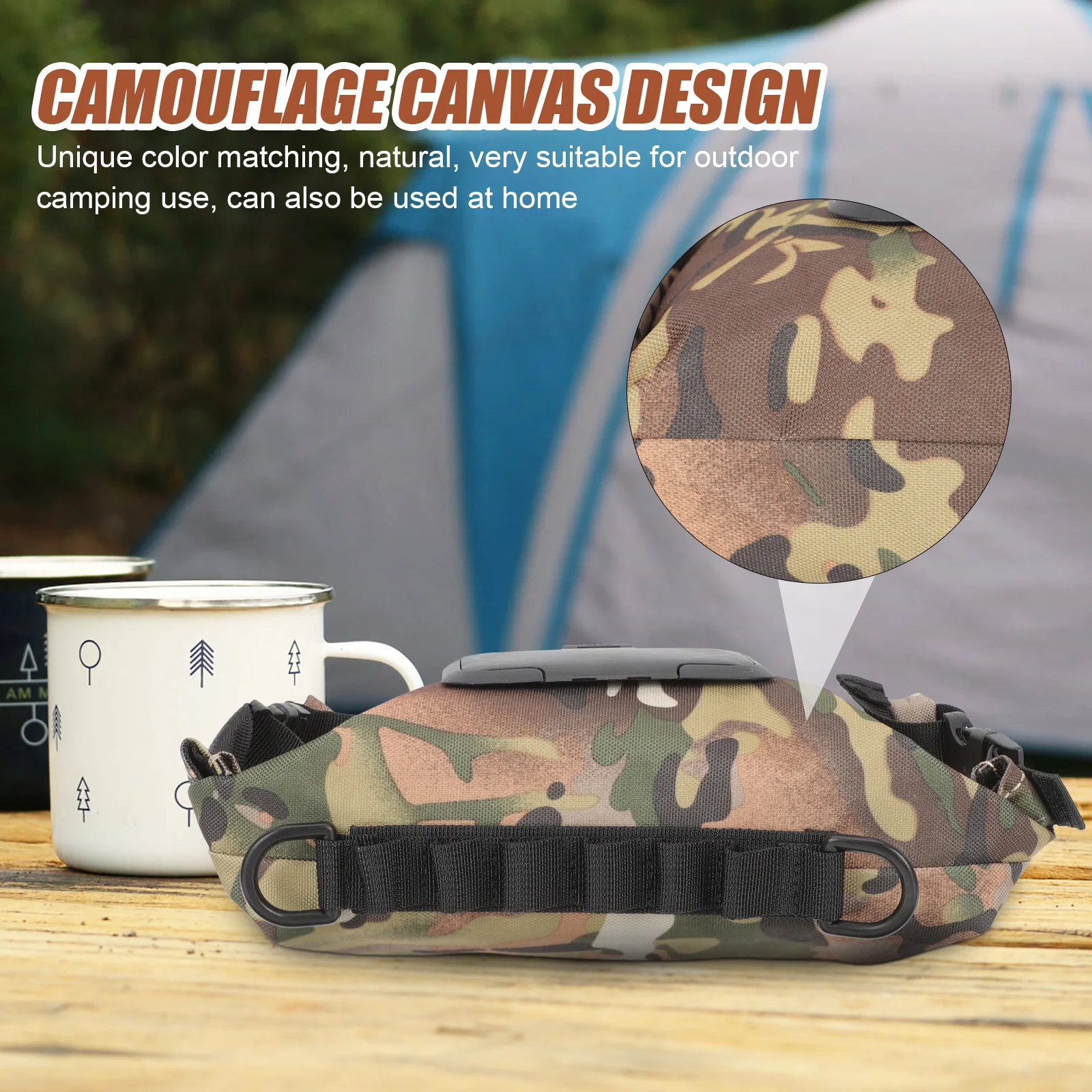

Camping Box Outdoor Napkin Storage Container Portable Canvas Tissue Holder For Picnic Hiking Travel Tissue Dispenser