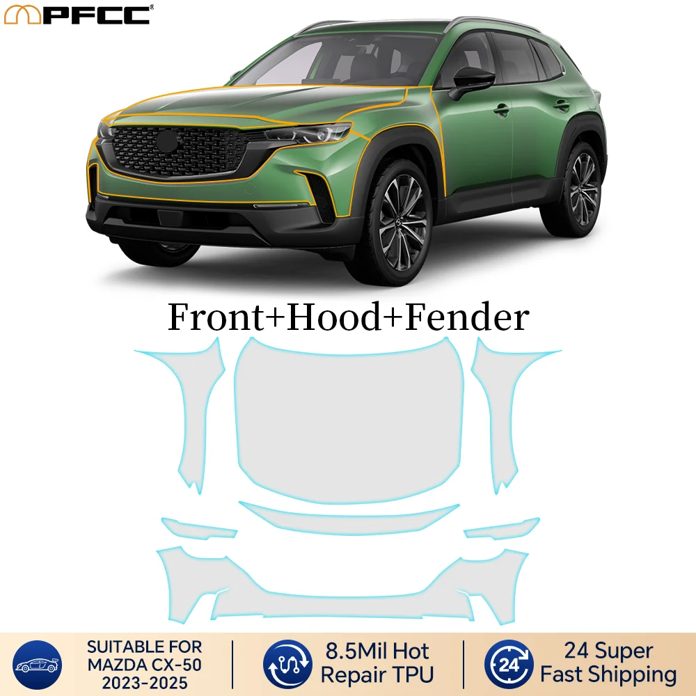 

For MAZDA CX-50 2023-2025 TPU Paint Protection Film Anti-Scratch Pre-cut PPF Car Body Transparent Bra Resistant Invisible Kit