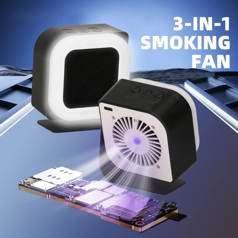 

5V Soldering Fan for Hand Work Solder Station Repairing Desoldering DIY Solder Fume Extractor Smokes Absorber Remover B03E