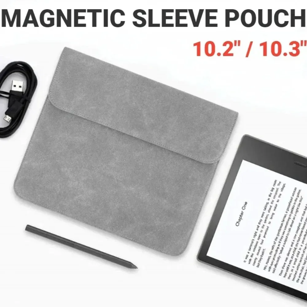 Bolsa de manga magnética com slot para caneta stylus, eBook fino, onyx boox nota ar 3 c 3c 2 plus 10,3