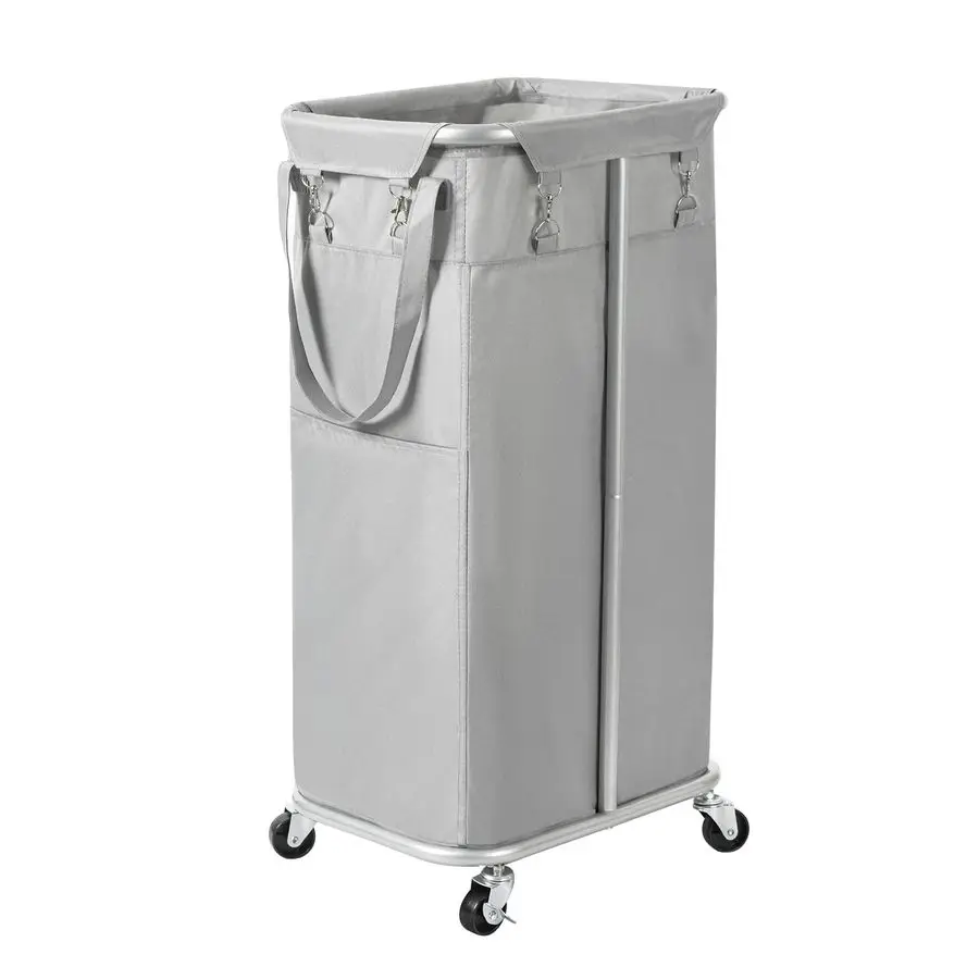 

100L Rolling Laundry Hamper with Wheels Large Laundry Basket Organizer Laundry Cart with Steel Frame and Removable Bag Foldable