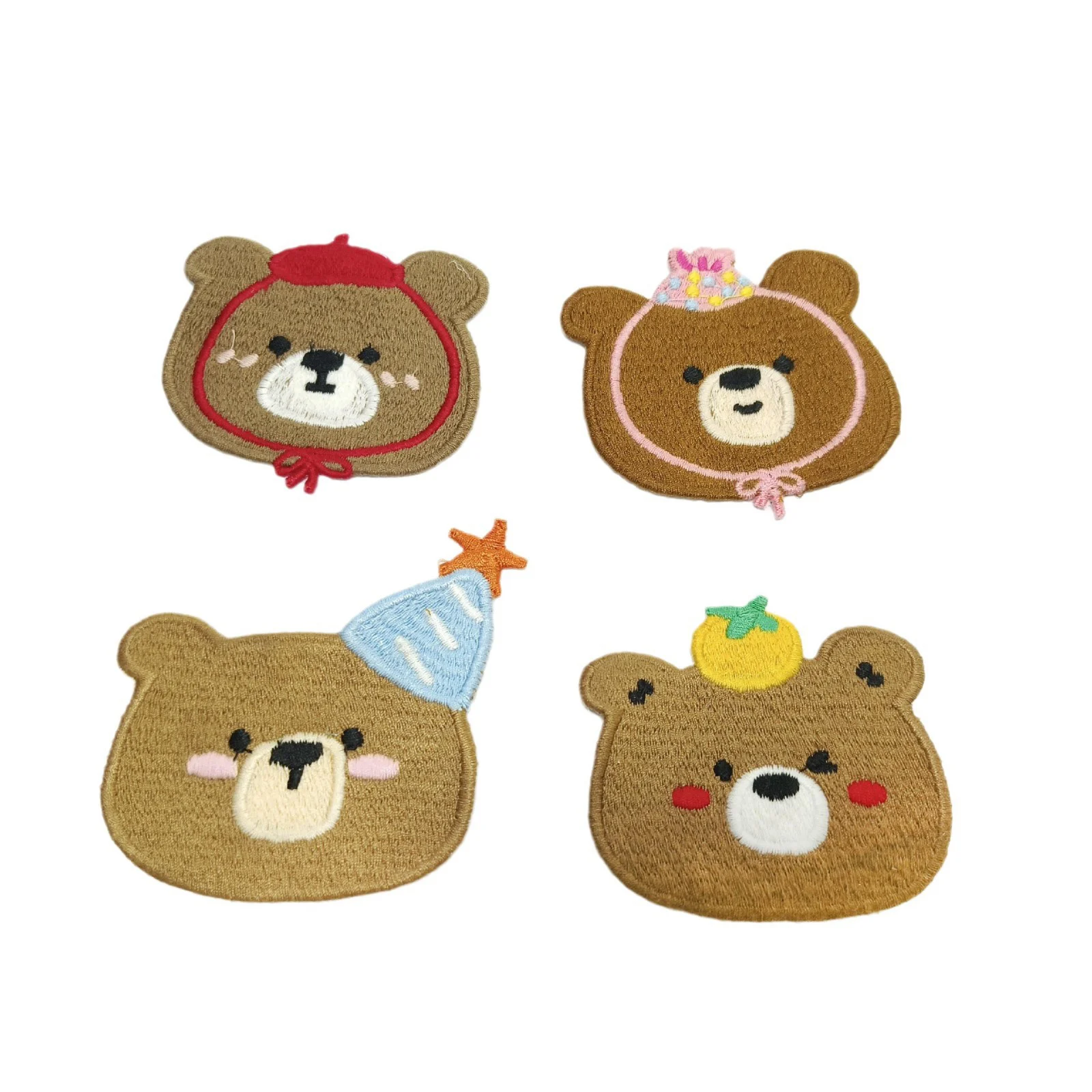 

1 шт., 8-10 см, вышивка, мультяшная голова медведя, пришить нашивку для сумки для одежды, украшения «сделай сам», аксессуары с мультяшными животными