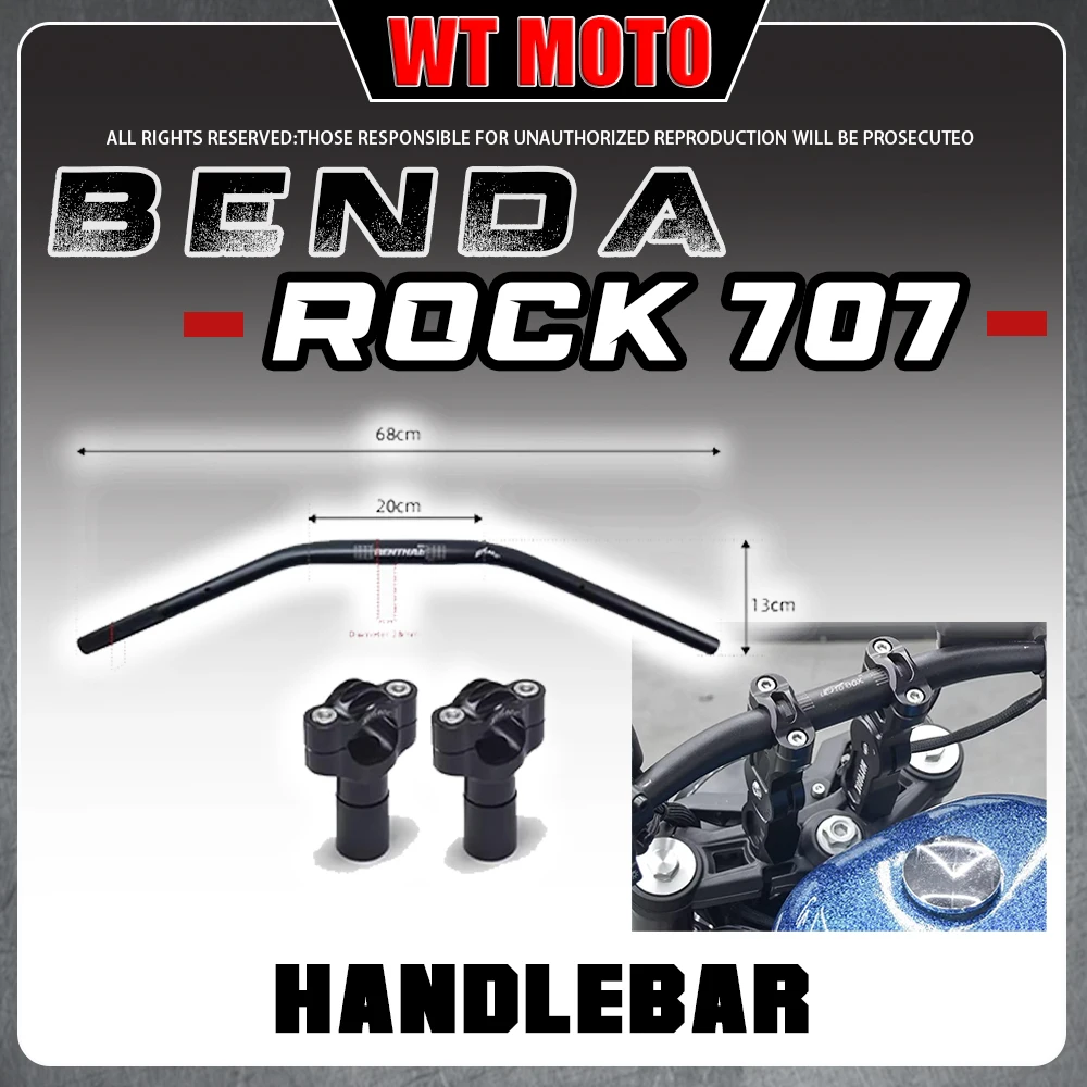 

For BENDA ROCK 707 Ultra 707 Pro Aluminum M Handlebar Straight Bar Adjustable Riser