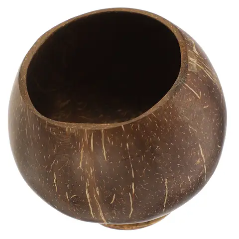 Natural Coconut-Shell Cup Eco-Friendly Coconut Cup Novel Food Container Beverage Dessert Bowl for Luau Party Coconut Cups