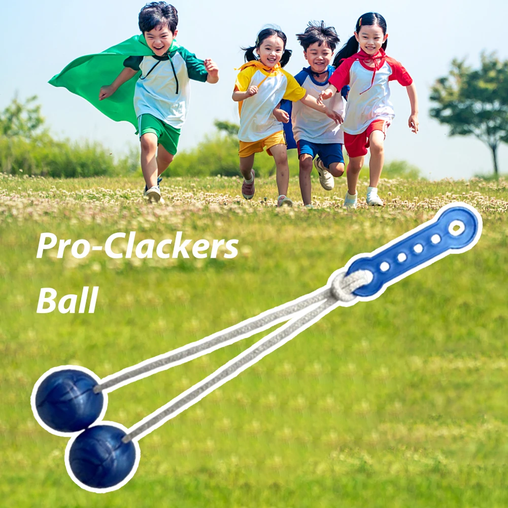 Pro-Clackers Ball With Lights Fidget Clack Balls On String Antistress Ball Shake Impact Ball Lato-Lato Toys for Kids and Adults