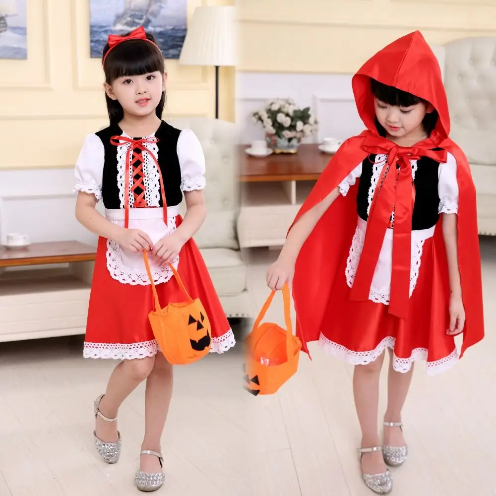 

Performance Halloween Christmas Costumes Dress with Cloak Party Princess Costume Set Sweet Funny 4Pieces Cosplay Costumes