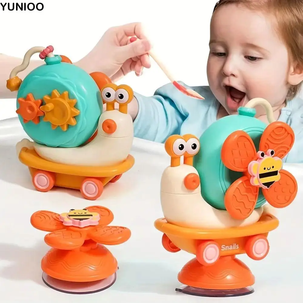 Design staccabile Ventosa Lumaca Spinner Ventose Funzione di rotazione Auto sensoriale Design creativo Sviluppo sensoriale