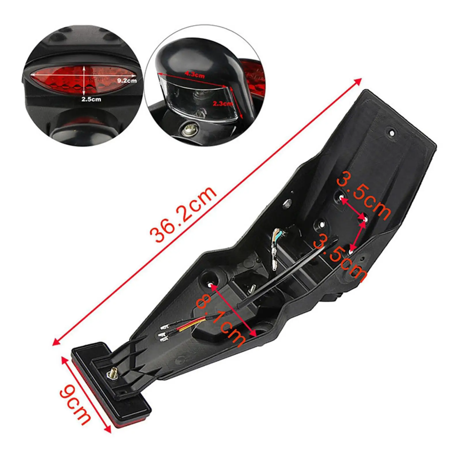 

Universal Motorcycle Rear Fender Cover Enduro Tail Light ABS Mudflap Splash Guard for Rear Wheel Accessories