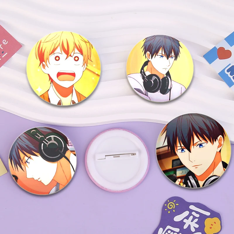 Anime GIVEN Enamel Pins Round Tinplate Brooches Satou Mafuyu Uenoyama Ritsuka Cartoon Badge Backpack Jewelry Accessories Gifts