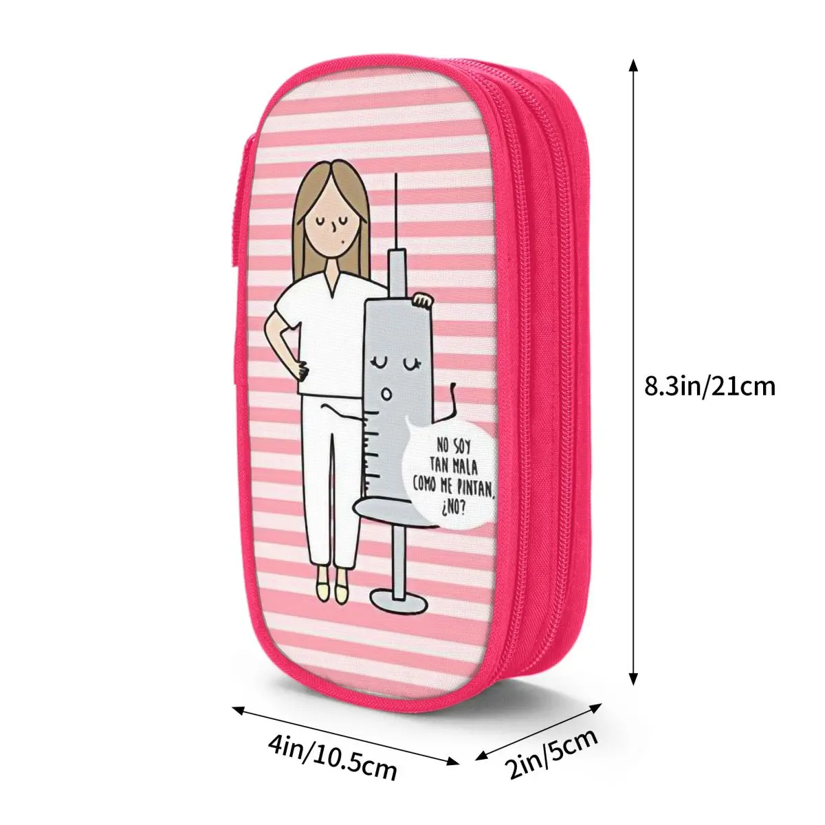 Fun Pencil Case Enfermera En Apuros Doctor Nurse Pencilcases Pen Large Storage Pencil Bags studenti School Zipper accessori