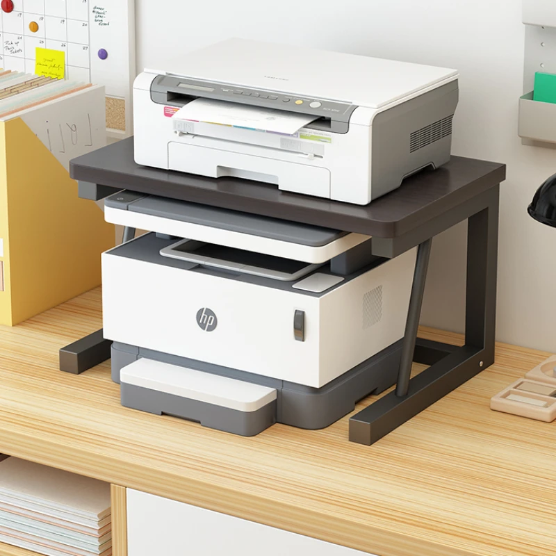 On the desktop, there is a photocopier shelf, multi-functional, double-layered storage and tidying office, and a small