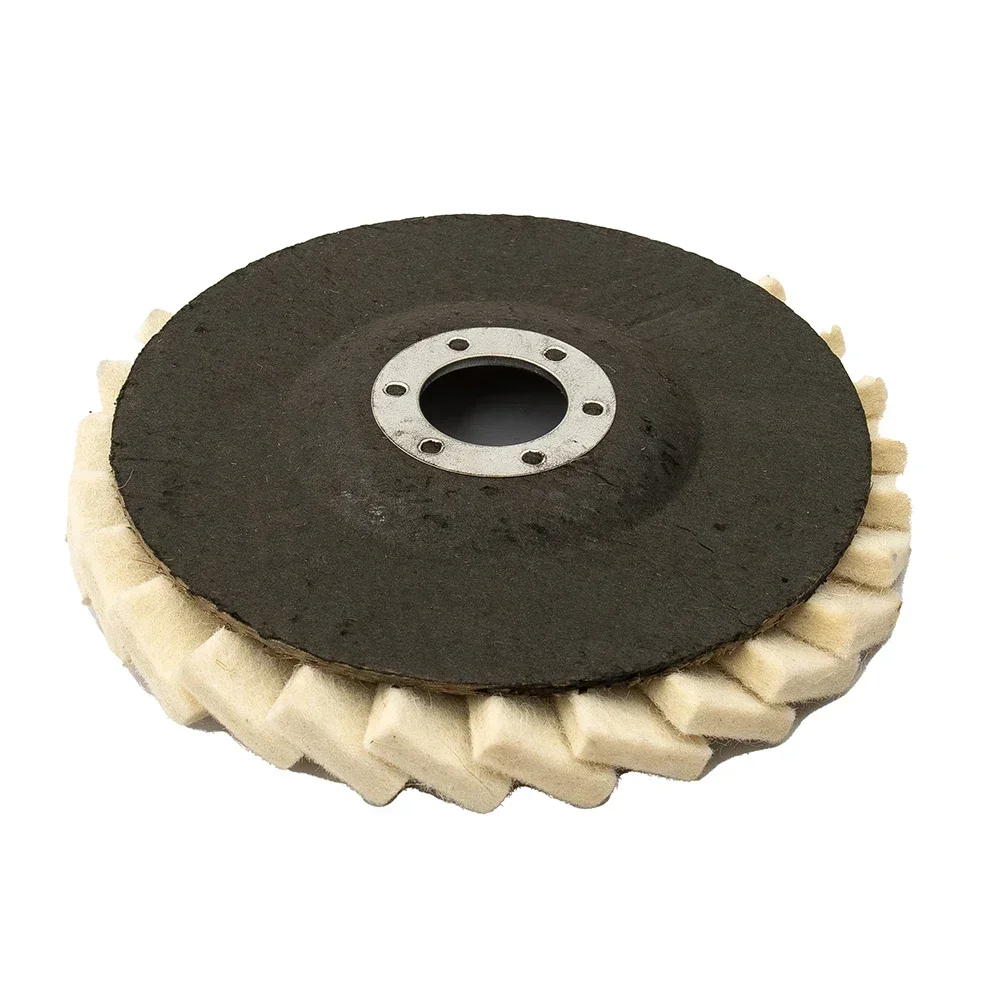 Disco de solapa de lana, disco de lijado de 125mm y 22mm, rueda pulidora de lana de fieltro, almohadilla amortiguadora, accesorios de amoladora angular, 1 unidad